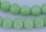 CGL818 10PCS 16 inches 4mm round heated glass pearl beads wholesale