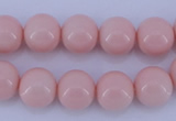 CGL830 10PCS 16 inches 4mm round heated glass pearl beads wholesale