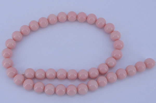 CGL831 10PCS 16 inches 6mm round heated glass pearl beads wholesale