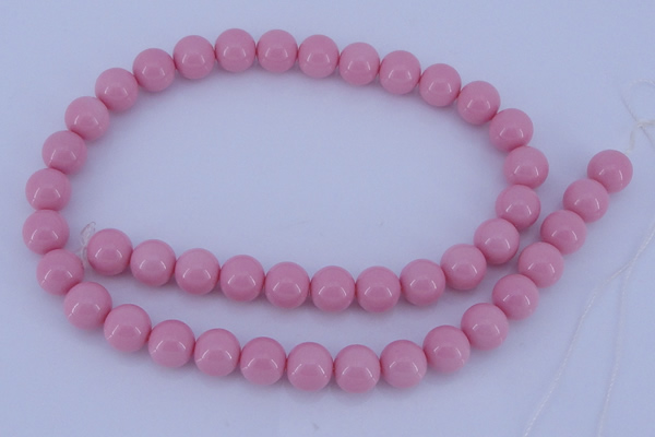 CGL837 10PCS 16 inches 6mm round heated glass pearl beads wholesale