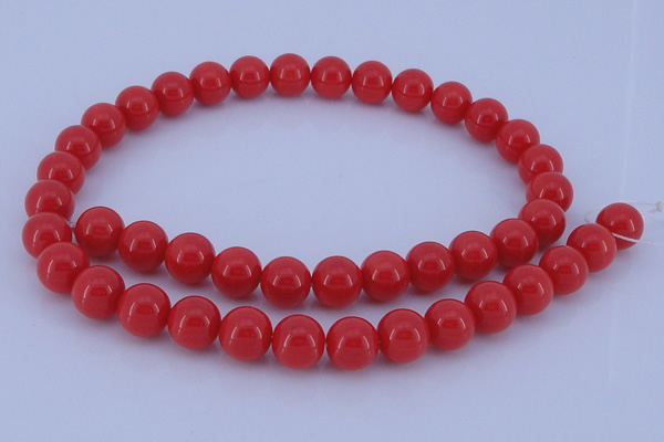 CGL846 5PCS 16 inches 12mm round heated glass pearl beads wholesale