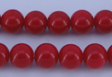 CGL848 10PCS 16 inches 4mm round heated glass pearl beads wholesale