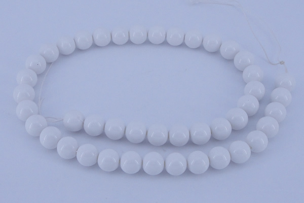 CGL855 10PCS 16 inches 6mm round heated glass pearl beads wholesale