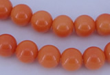 CGL866 10PCS 16 inches 4mm round heated glass pearl beads wholesale