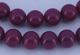 CGL878 10PCS 16 inches 4mm round heated glass pearl beads wholesale