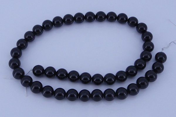 CGL903 10PCS 16 inches 6mm round heated glass pearl beads wholesale