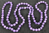 CGN1000 8mm round matte amethyst 108 beads mala necklaces