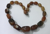 CGN102 20 inches 10*15mm - 20*30mm nuggets agate gemstone necklaces