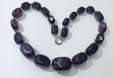 CGN103 20 inches 10*15mm - 20*30mm nuggets agate gemstone necklaces