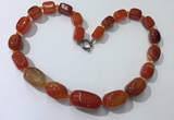 CGN105 20 inches 10*15mm - 20*30mm nuggets agate gemstone necklaces