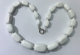 CGN121 22 inches 10*14mm - 20*30mm nuggets white porcelain necklaces