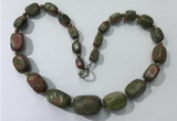 CGN127 22 inches 10*14mm - 20*30mm nuggets unakite necklaces