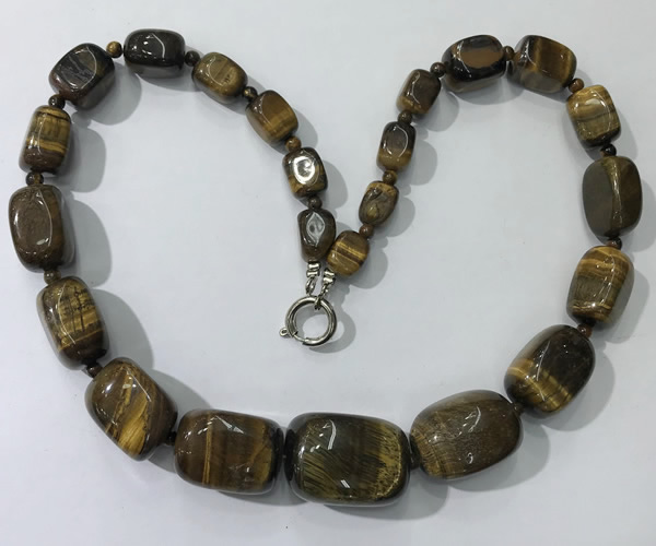 CGN128 22 inches 10*14mm - 20*30mm nuggets yellow tiger eye necklaces