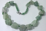 CGN144 19.5 inches 10*14mm - 20*30mm nuggets green aventurine necklaces