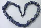 CGN163 18.5 inches 12*16mm - 13*18mm nuggets lapis lazuli necklaces