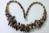 CGN463 22 inches chinese crystal & mookaite beaded necklaces