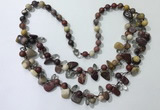 CGN531 19.5 inches chinese crystal & mookaite beaded necklaces