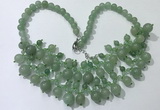 CGN560 19.5 inches stylish 4mm - 12mm green aventurine beaded necklaces