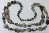 CGN580 23.5 inches striped agate gemstone beaded necklaces