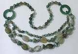 CGN599 23.5 inches striped agate gemstone beaded necklaces