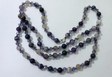 CGN652 22 inches chinese crystal & striped agate beaded necklaces