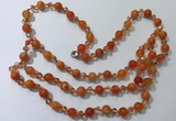 CGN654 22 inches chinese crystal & striped agate beaded necklaces