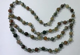 CGN657 22 inches chinese crystal & striped agate beaded necklaces