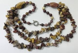 CGN675 22 inches stylish mookaite gemstone beaded necklaces