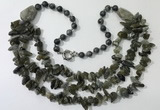 CGN677 22 inches stylish labradorite gemstone beaded necklaces