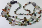 CGN681 23.5 inches chinese crystal & mixed gemstone beaded necklaces