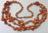 CGN688 23.5 inches chinese crystal & coral beaded necklaces