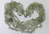 CGN722 19.5 inches stylish 6 rows prehnite chips necklaces