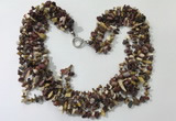 CGN735 19.5 inches stylish 6 rows mookaite chips necklaces