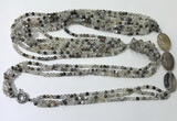 CGN850 30 inches trendy Montana agate long beaded necklaces