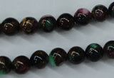 CGO01 15.5 inches 4mm round gold multi-color stone beads