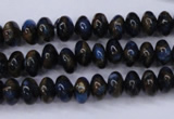 CGO181 15.5 inches 5*8mm rondelle gold blue color stone beads