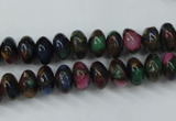 CGO21 15.5 inches 5*8mm rondelle gold multi-color stone beads