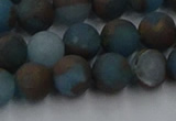 CGO258 15.5 inches 10mm round matte gold multi-color stone beads