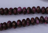 CGO71 15.5 inches 5*8mm rondelle gold red color stone beads