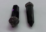 CGP1522 25*80mm - 28*90mm sticks black obsidian pendants