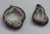 CGP1540 30*40mm - 40*55mm freeform druzy agate pendants