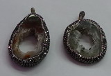 CGP1541 30*40mm - 40*50mm freeform druzy agate pendants