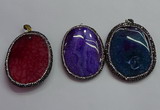 CGP1548 40*55mm - 45*60mm oval agate pendants wholesale