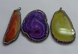 CGP1552 50*75mm - 58*100mm freeform agate pendants wholesale