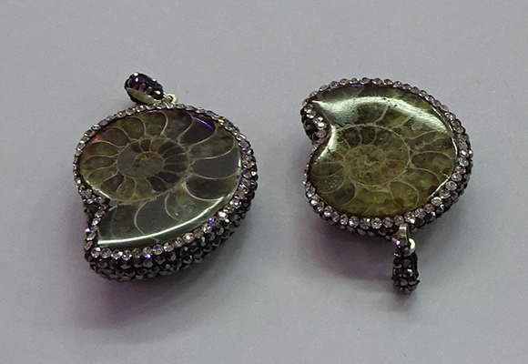 CGP1559 25*30mm - 28*35mm ammonite pendants wholesale