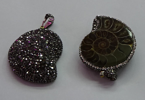 CGP1560 30*36mm - 35*45mm ammonite pendants wholesale