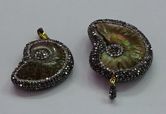 CGP1561 20*28mm - 25*35mm ammonite pendants wholesale