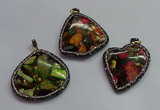 CGP1564 45*50mm freeform sea sediment jasper pendants