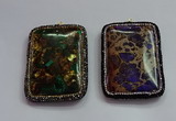 CGP1565 45*65mm rectangle sea sediment jasper pendants