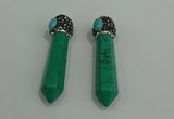 CGP173 10*55mm sticks turquoise gemstone pendants wholesale